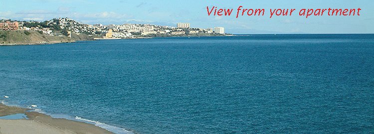 View from the apartment in Los Boliches, Fuengirola on the Costa Del Sol